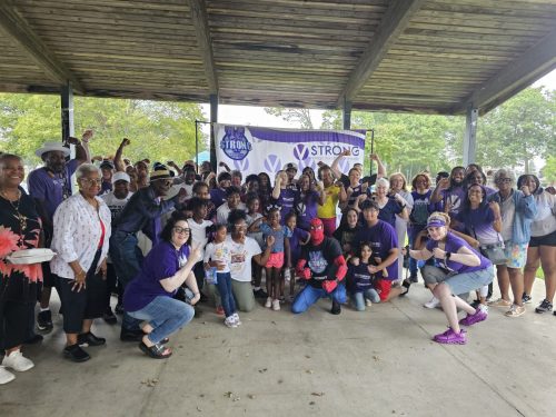 A group photo with Spiderman to celebrate VStrong picnic and Masse World Back to School 2024 1